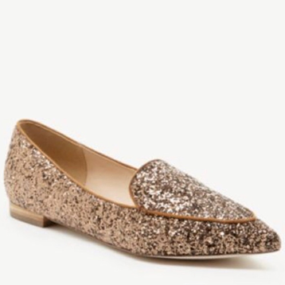 Sole Society Glitter Flats Cammila Bronze 7.5